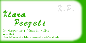 klara peczeli business card